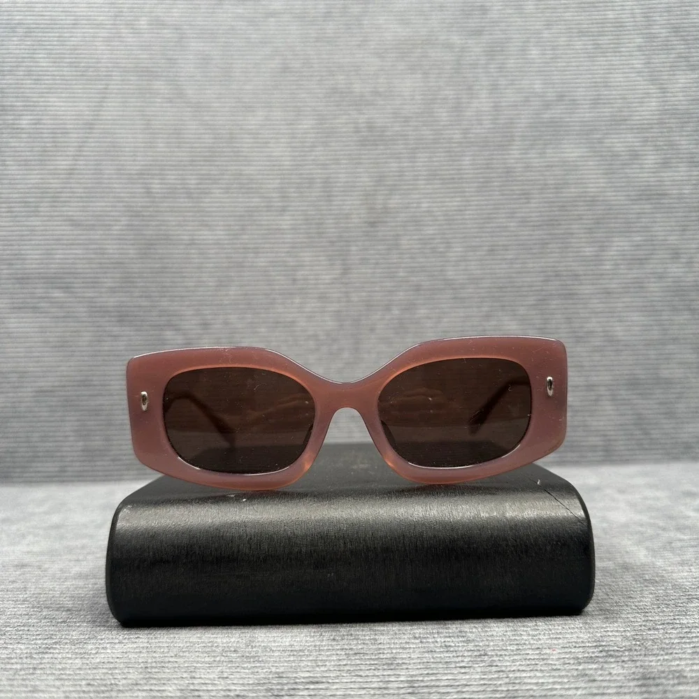 Tory Burch TY7202U Mauve Pink Rectangular Y2K Sunglasse Silver 1947/73 50-19-145